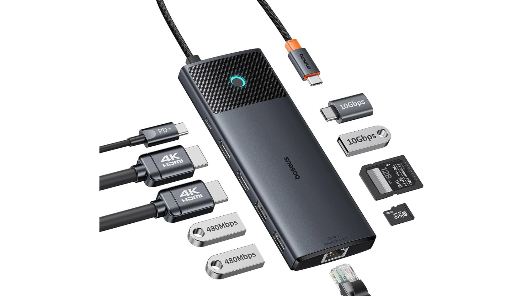 Baseus 10-in-1 docking station deal brings dual HDMI and 100W PD for less
