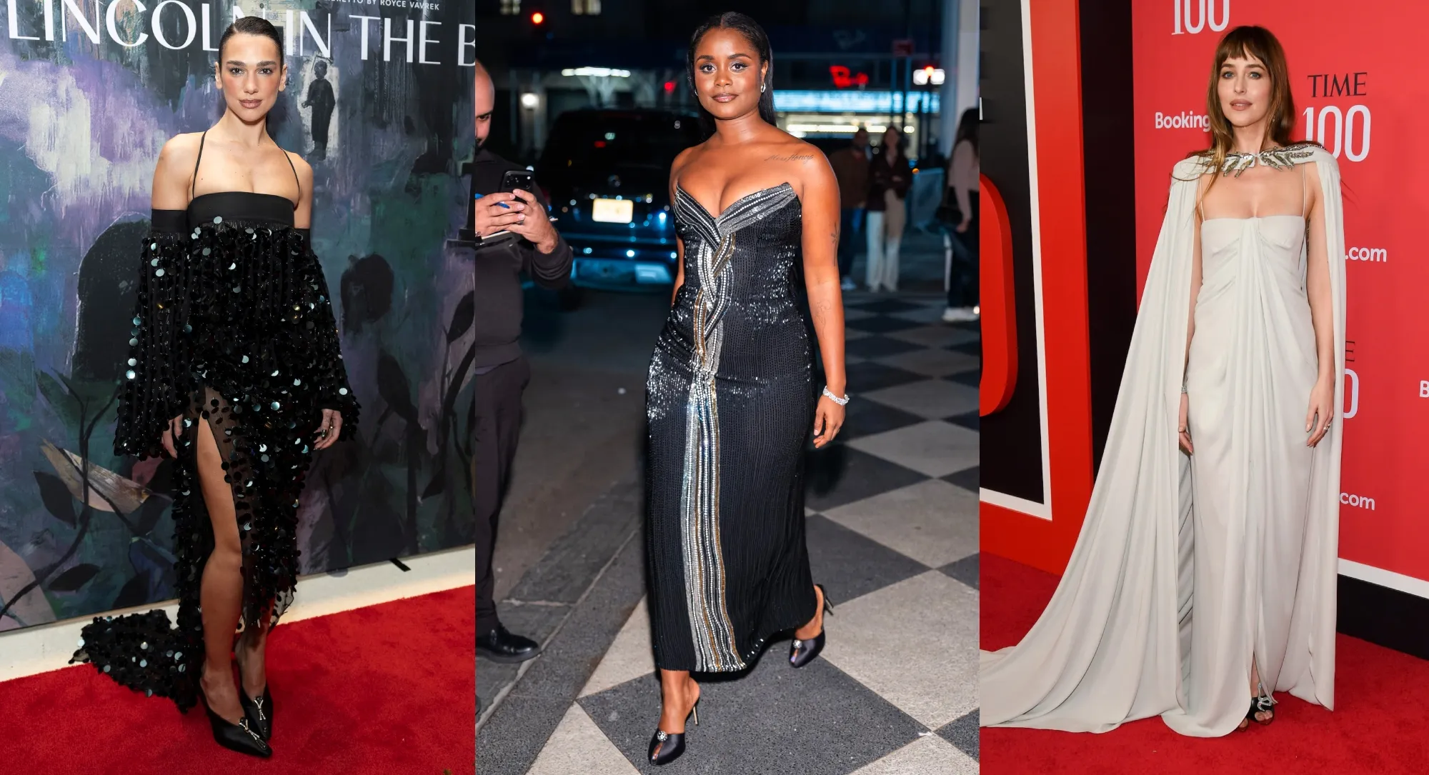 Denée Benton, Dua Lipa, Dakota Johnson and More Put the Minimalist Mules Trend to Rest With Jeweled Alternatives