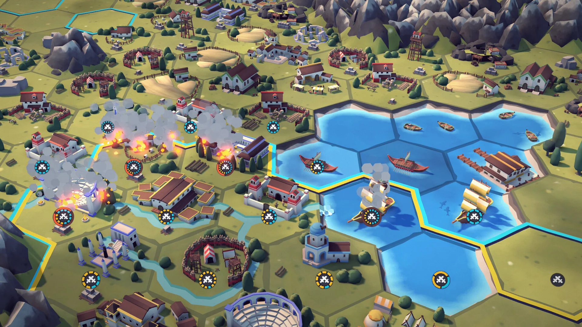 Monarchs at Play is a 4X strategy city-builder about chaining hexagonal tiles that only takes an hour out of your day