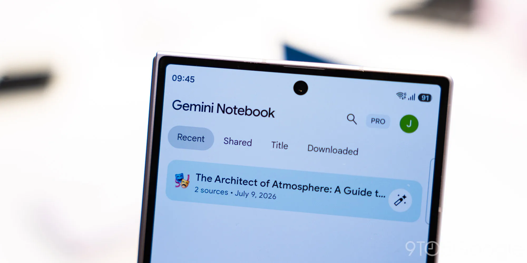 Gemini Notebook for Android, iOS adds built-in audio recorder
