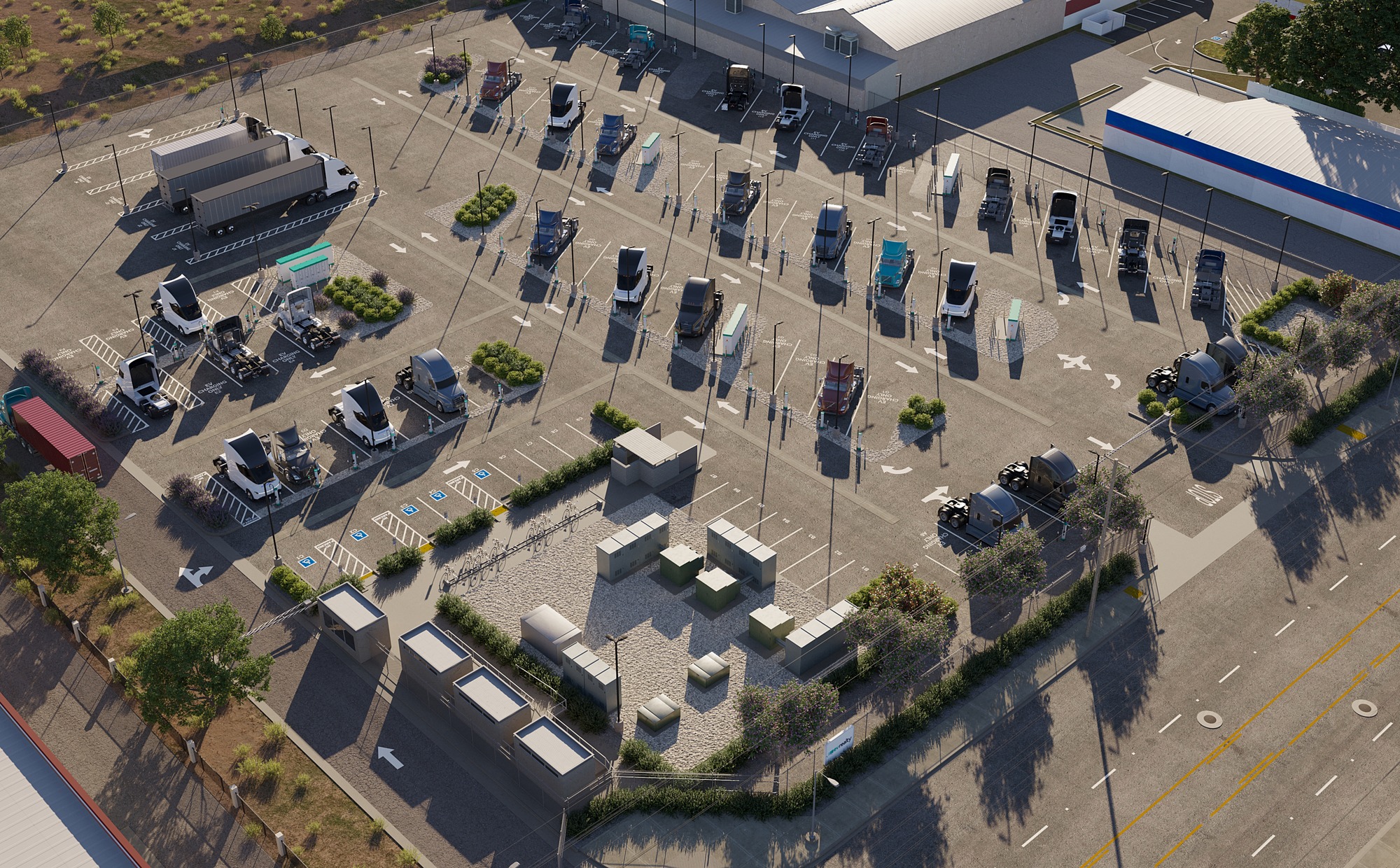 How EV Realty chooses sites for electric truck charging hubs