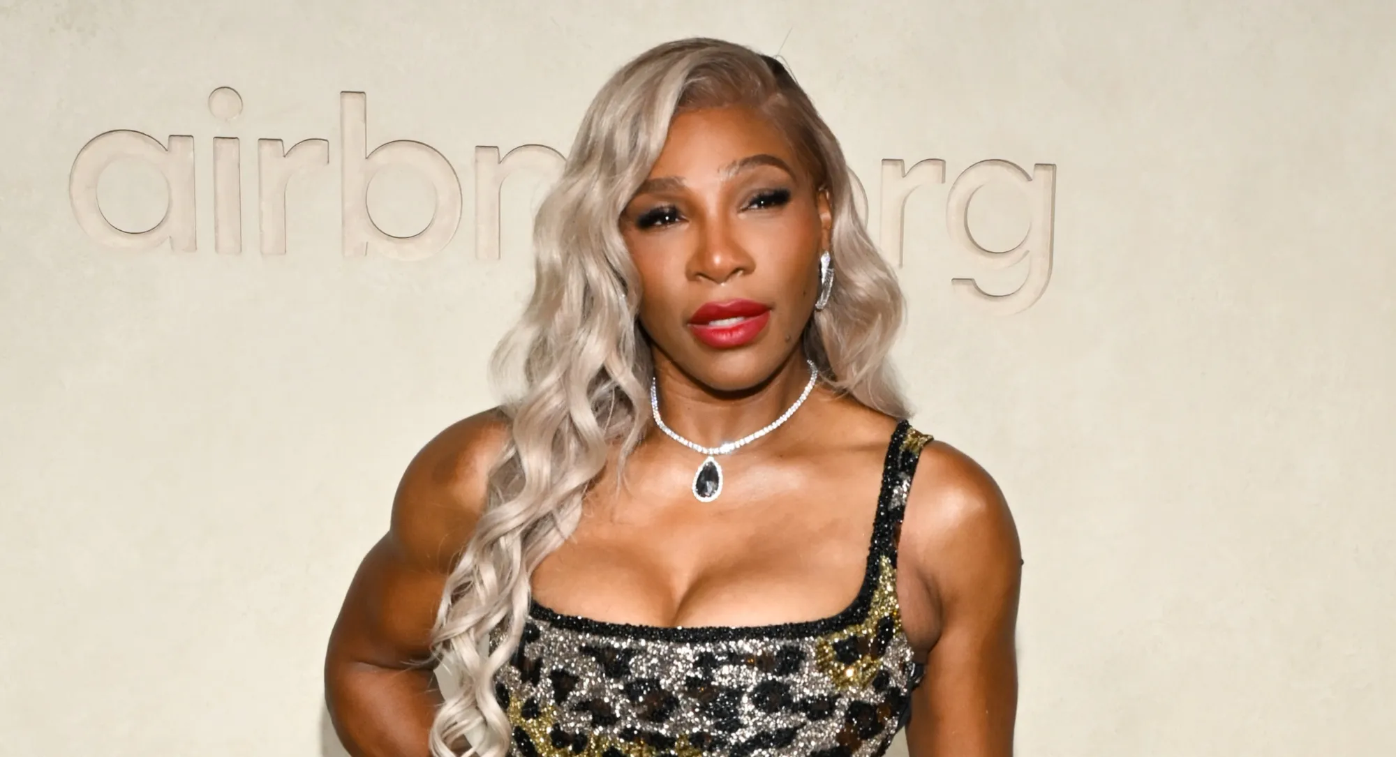 Serena Williams Channels Her Wild Side With Shimmering Leopard Print at the Airbnb.org Gala