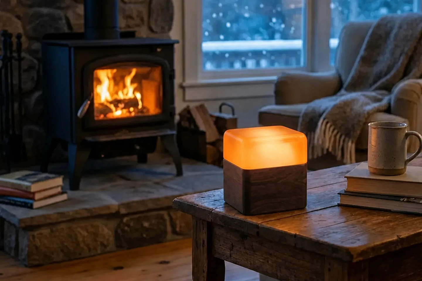 Connected lamp lets you monitor your wood stove from anywhere in the house