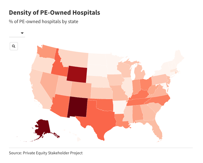 Nearly 1 in 8 U.S. Private Hospitals Are Now Owned by Private Equity