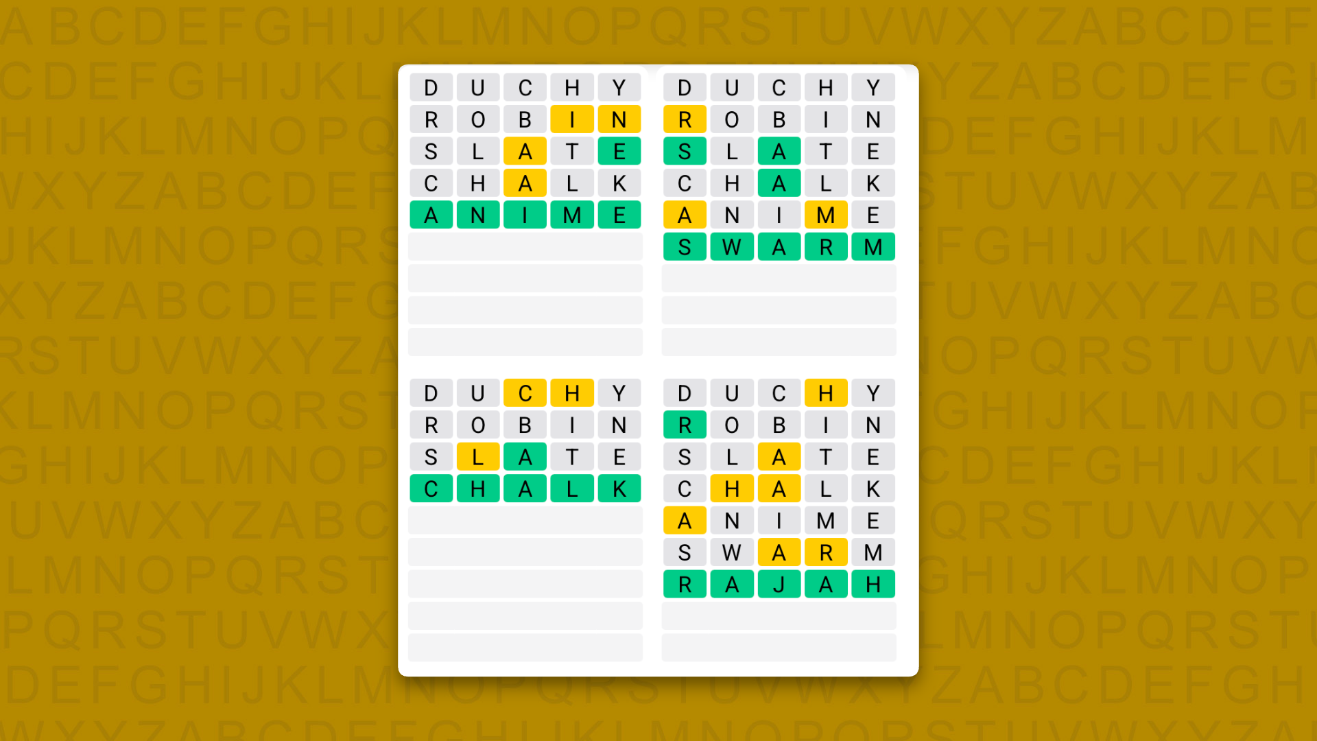 Quordle hints and answers for Saturday, October 31 (game #1741)