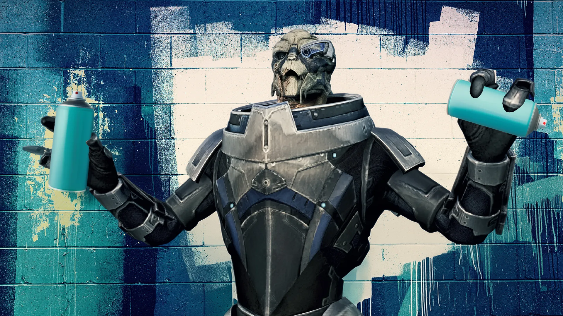 Save Mass Effect Graffiti Spotted In Front Of EA Madrid Office