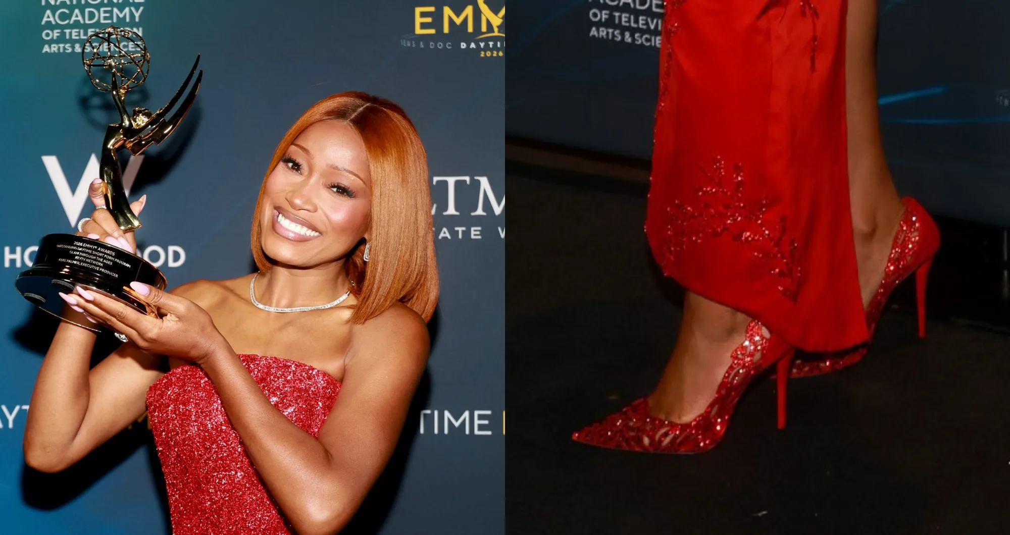 Keke Palmer Glimmers in Oz-Esque Christian Louboutin Lasera Ruby Slippers at Daytime Emmy Awards 2026
