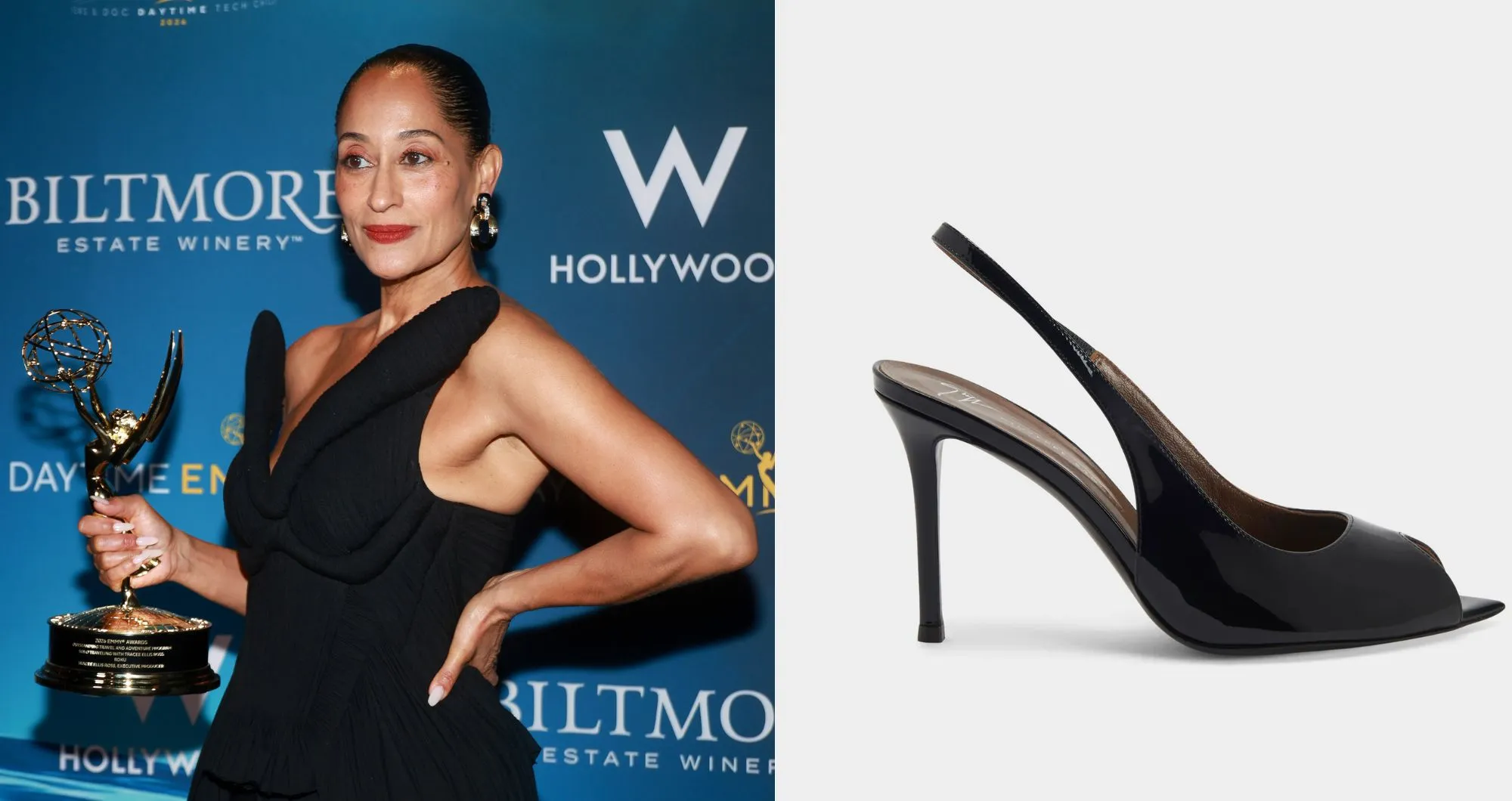 Tracee Ellis Ross Styles Herself in an All-Black with Sharp Giuseppe Zanotti Slingbacks at Daytime Emmys 2026
